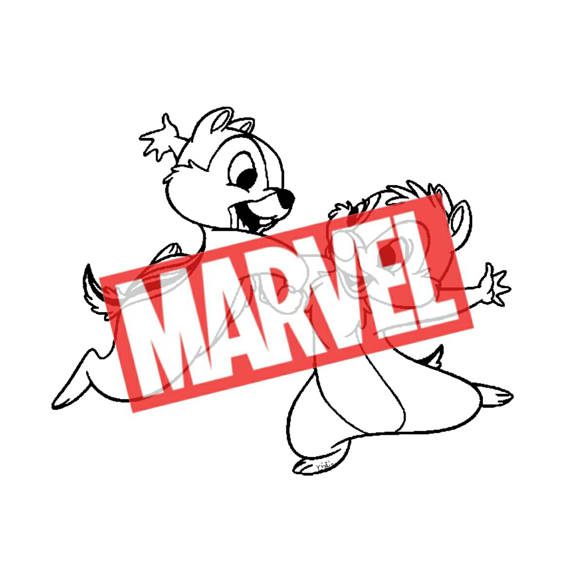 Simeji チップとデール ディズニー Marvel By Toramu 69