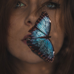 freetoedit butterfly selfportrait eyes girl