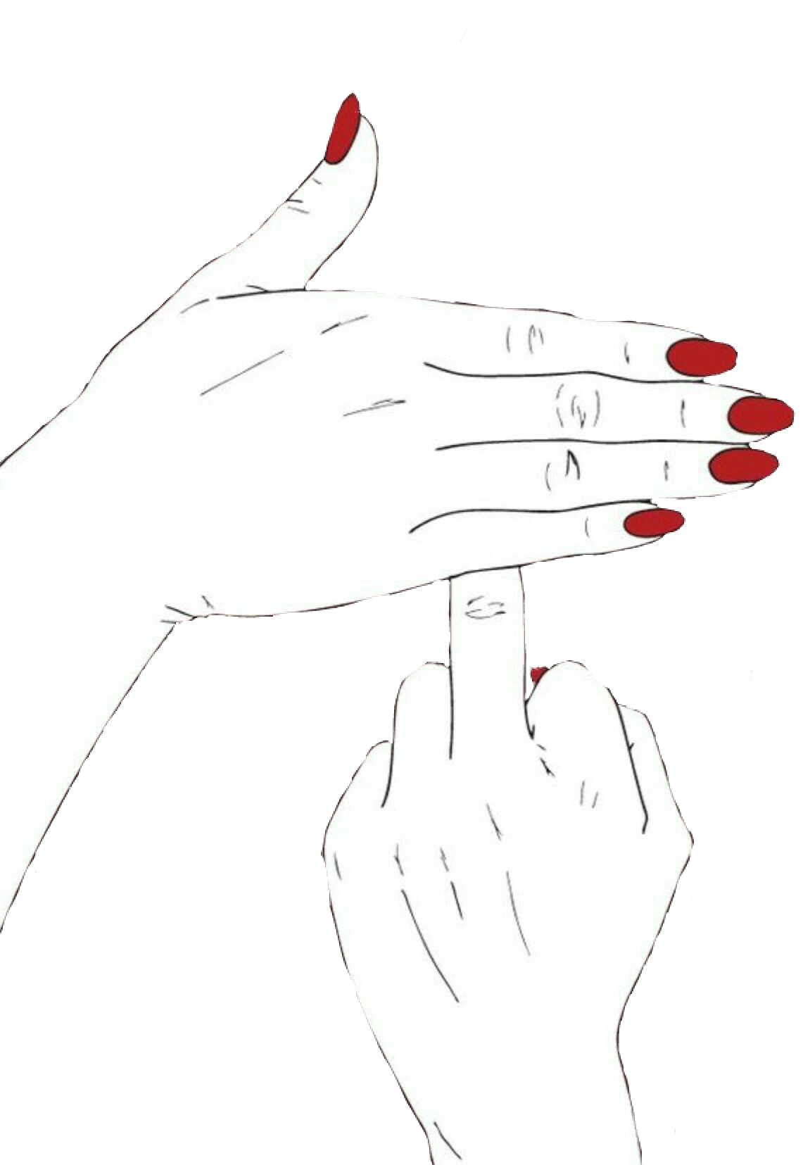 hand aesthetic middlefinger - Sticker by Yoon-Li