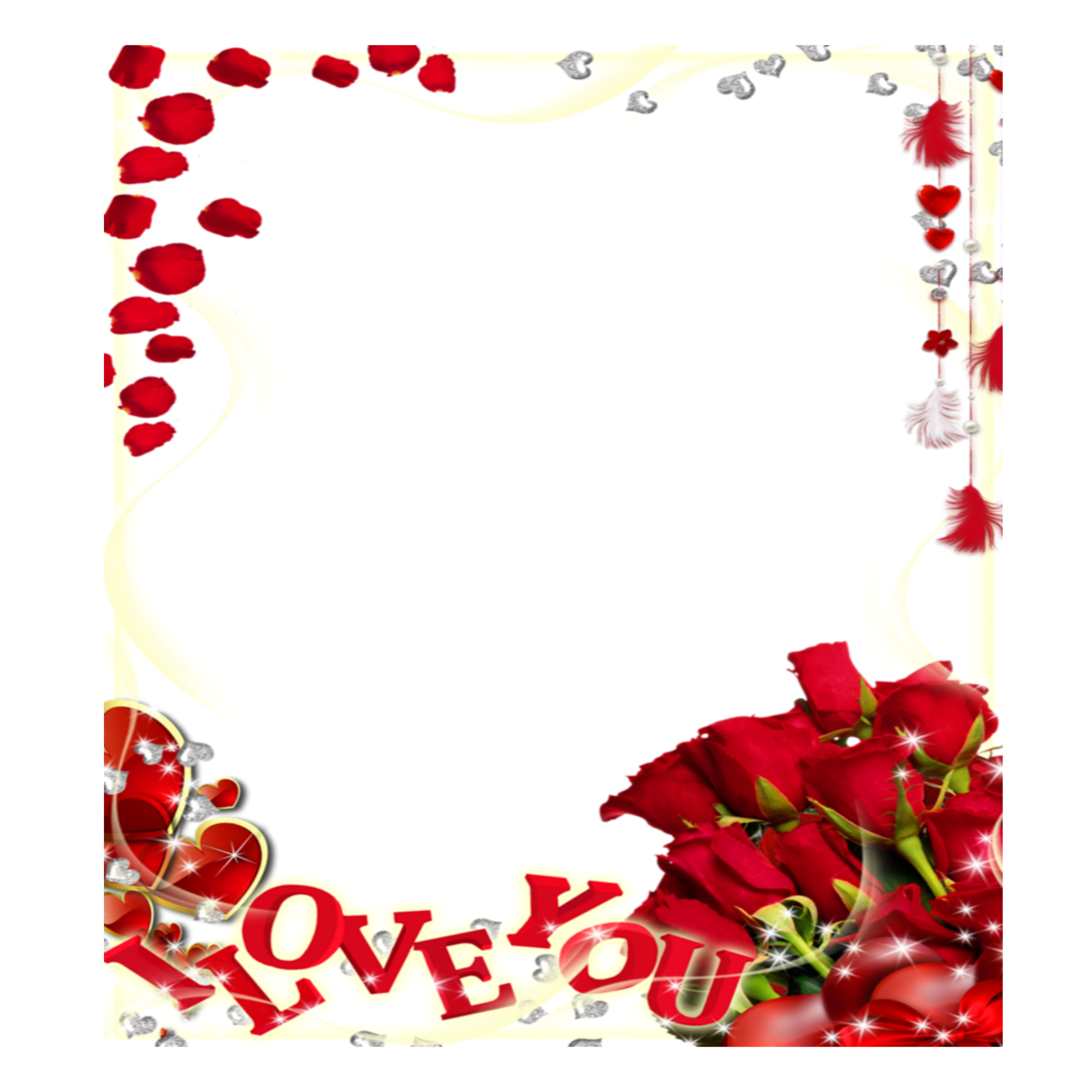 Download mq flowers red heart frame frames border borders...