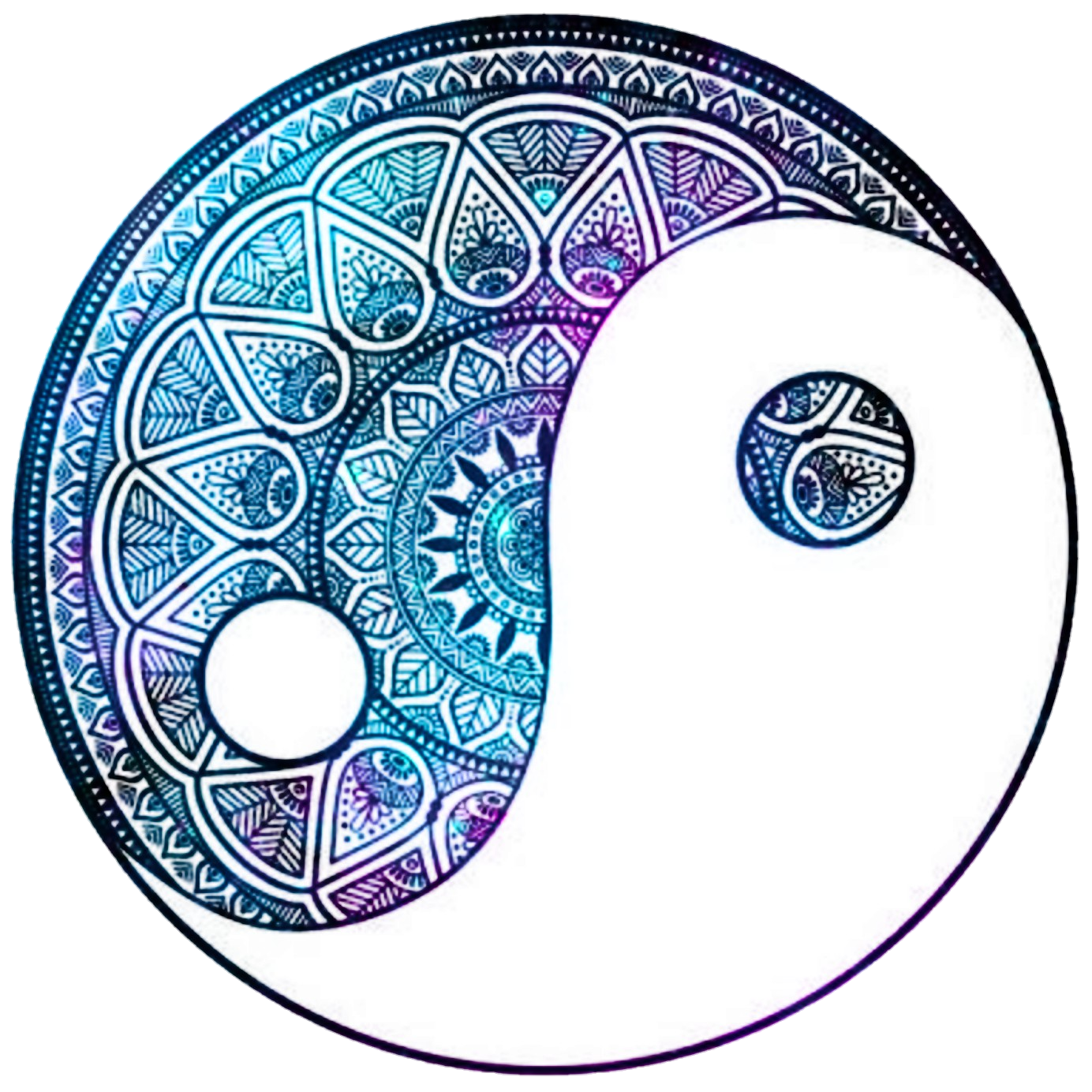 yingyang ying_yang mandala symbol sticker by @lucydylori