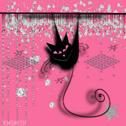 freetoedit blackcat cat pets pink