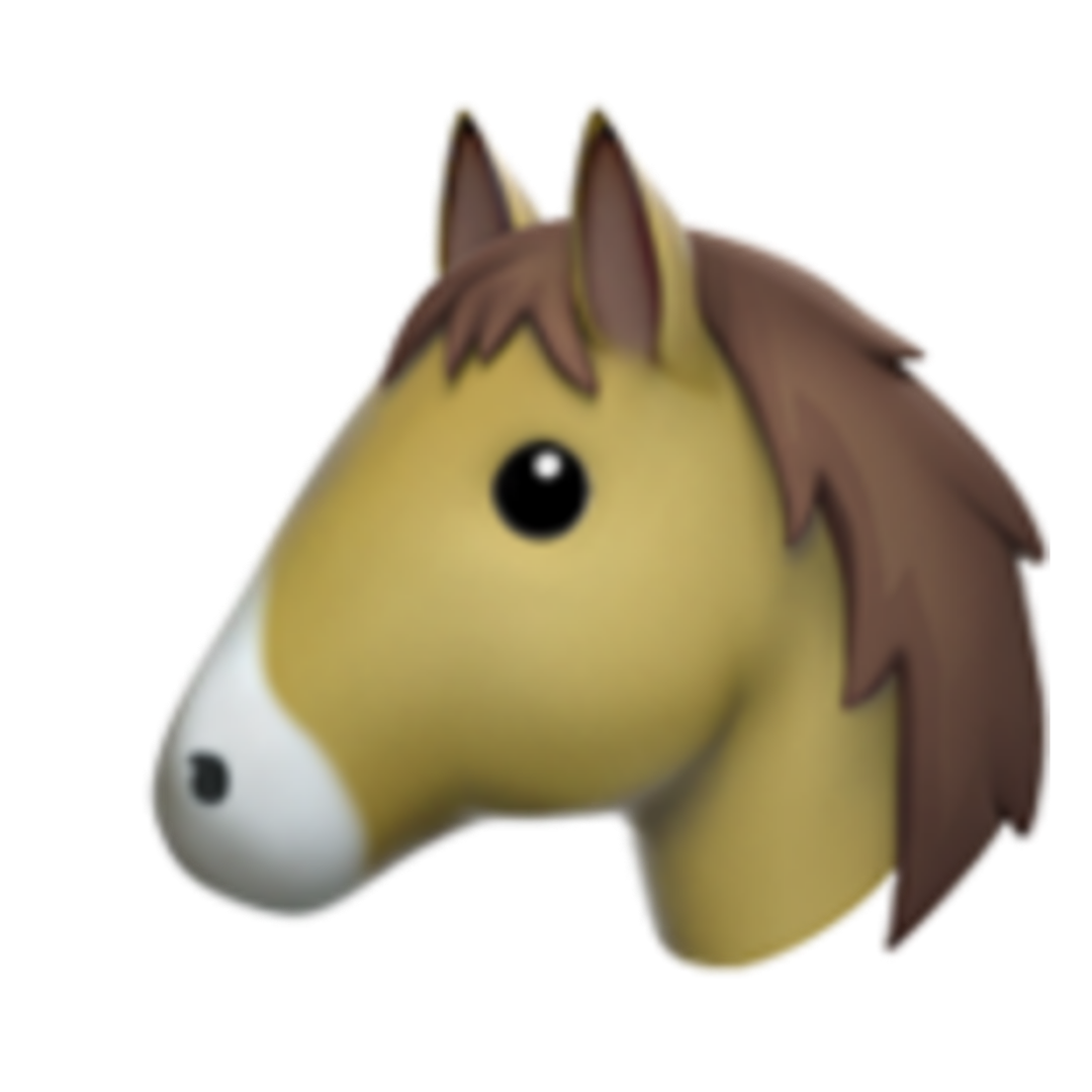emoji apple cheval horse - Sticker by