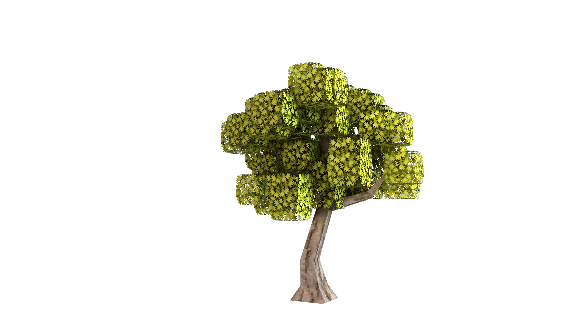 Minecraft 3d Tree Enemy Mc Freetoedit Sticker By Fractalll