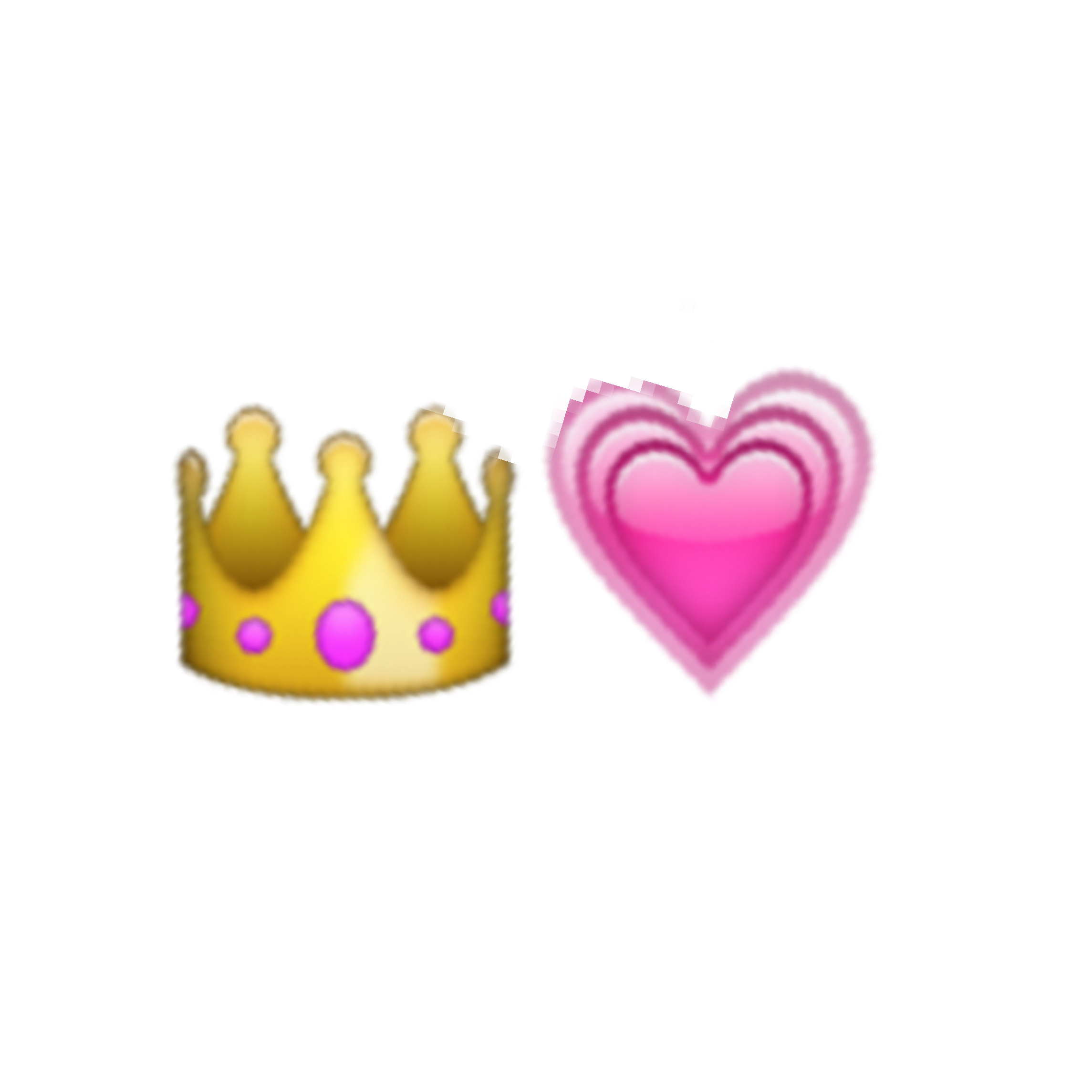 emoji crown heart pink bumping sticker by @xngerouswoman