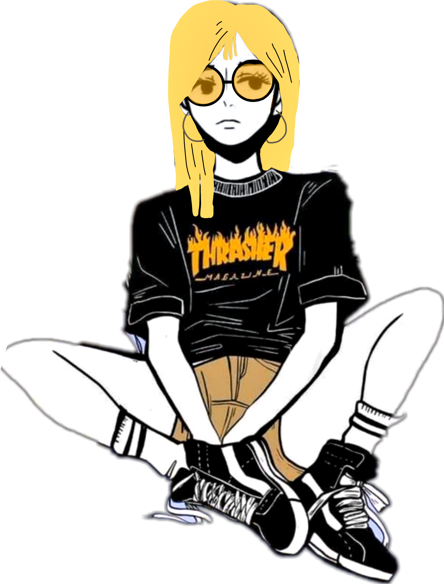 Girl Outfit Aesthetic Aesthetics Art Trasher Vans Glass