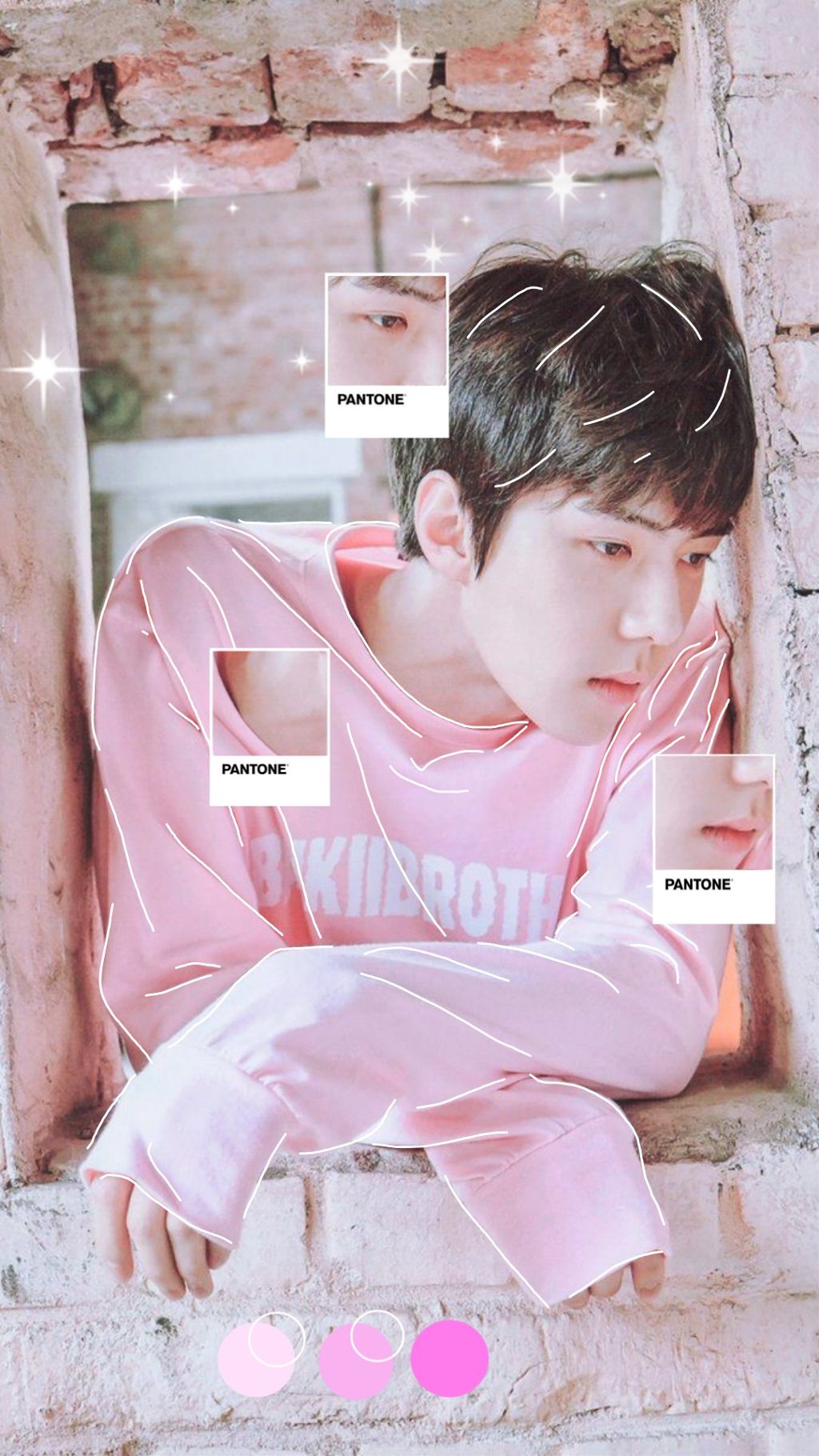 Freetoedit Oh Sehun Exo Kpop Wallpaper Pink Aesthetic