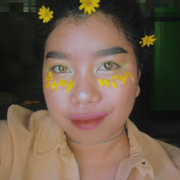 makeup makeupartist makeupselfie yellow yellowflowers