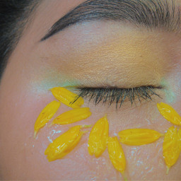 makeup make-up yellowflower yellow sunflower freetoedit