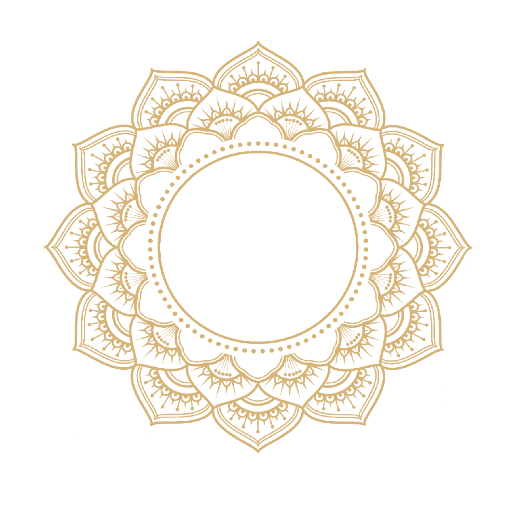 mandala gold overlay frame