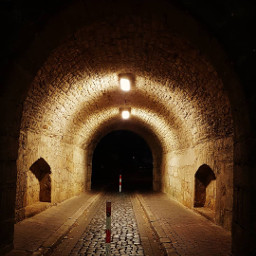 tunnel night hildesheim way freetoedit