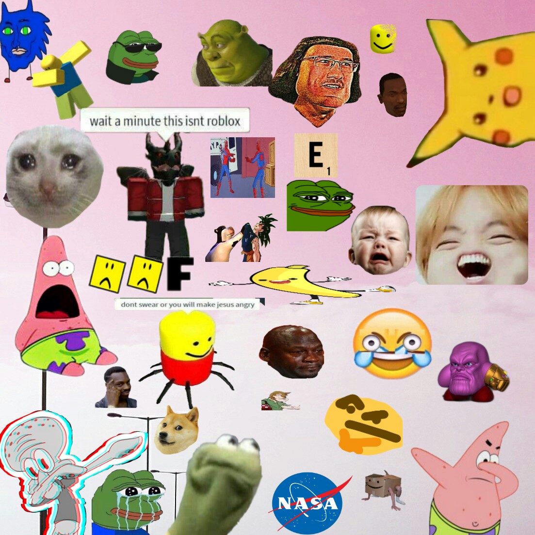 Memes Roblox Nasa Shrek Muppets Niggacry Oof Catugly - 