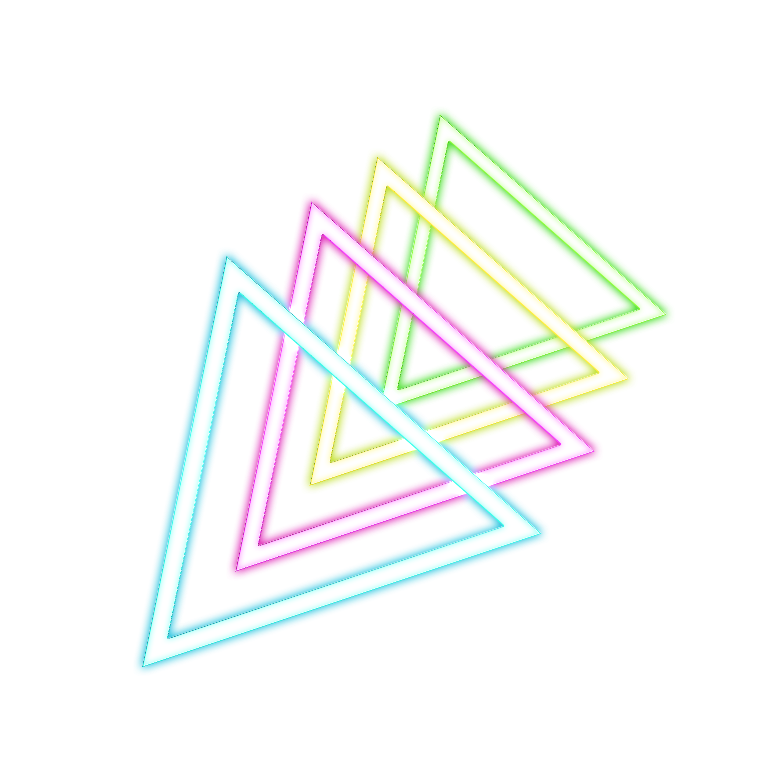 Triangle Neon Light Png