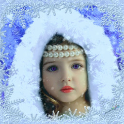 freetoedit snow princess baby winter