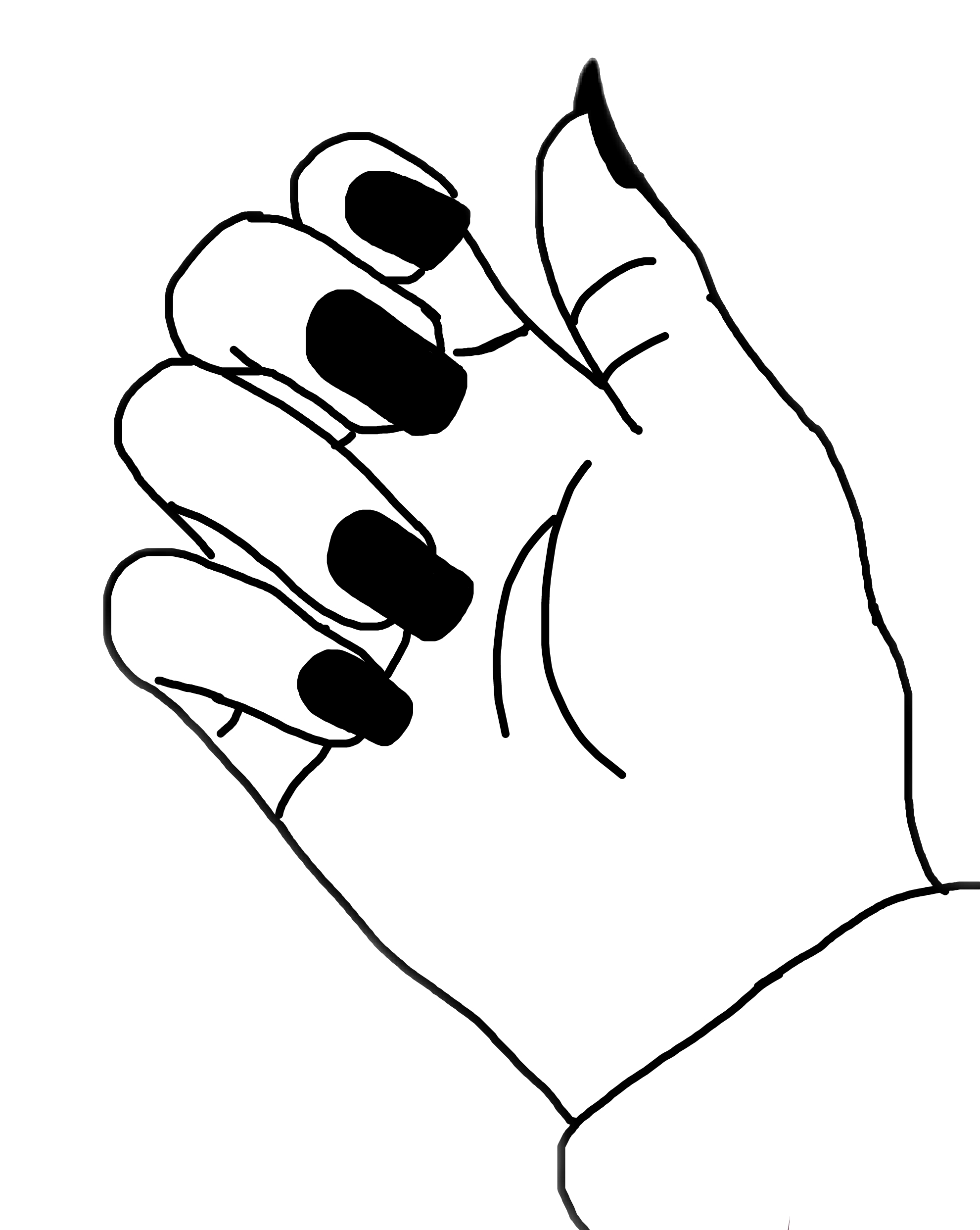 tmblr hand nails nail drawing sticker by @emmygree1396