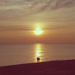 freetoedit beach sunset couple