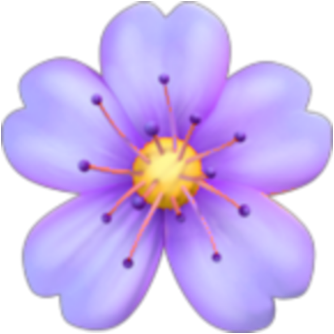Purple Flower Emoji Tumblr Kawaii Sticker By Snmyart