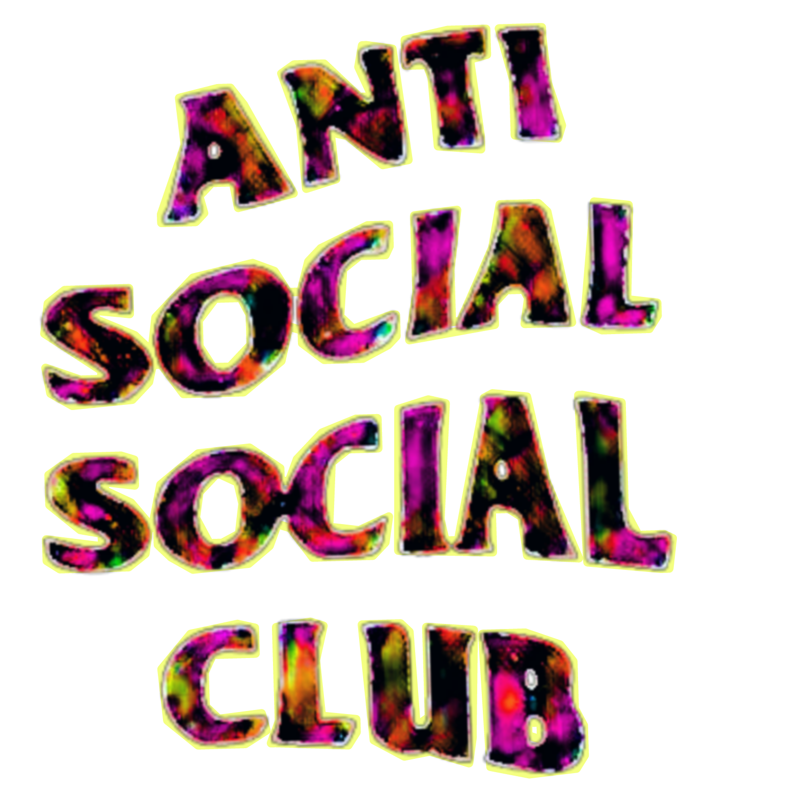 antisocial antisocialclub text word sticker by @chopchoplady