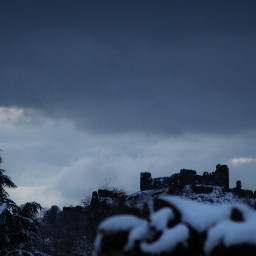 auvergne snow france hiver castle