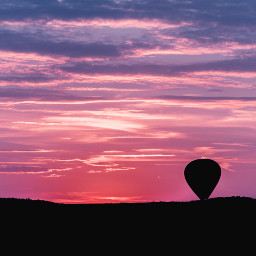 sunset hotairballoon balloon shadow silhouette