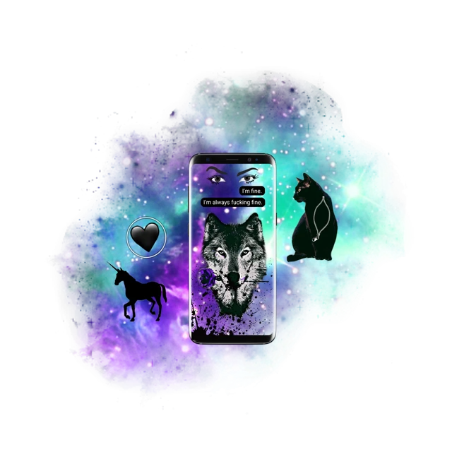Space Galaxie Telephone Sticker By Wendy Space Galaxie Telephone Sticker By Wendy