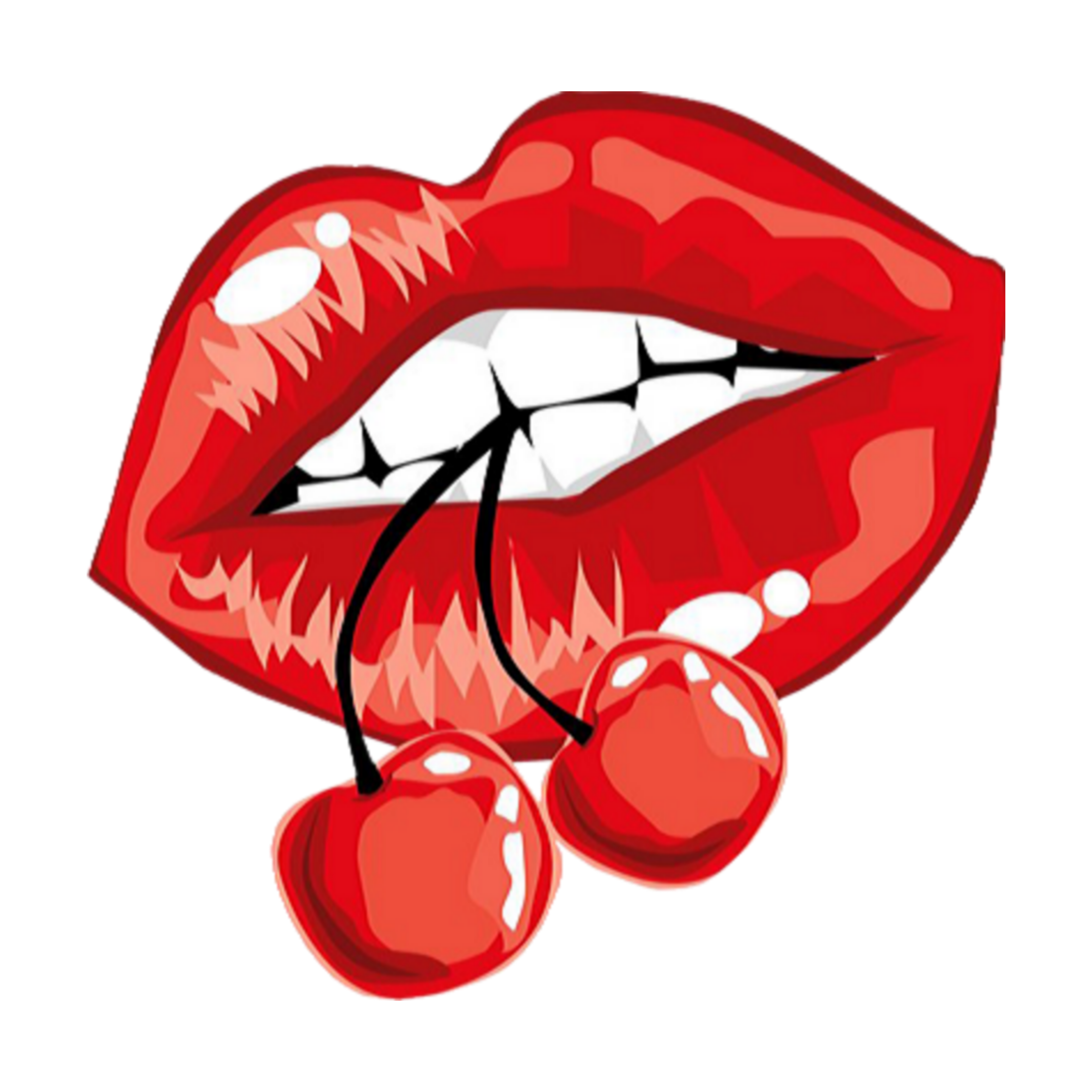 red lips kiss cherries sexy sticker by @beautifulbutterfly7