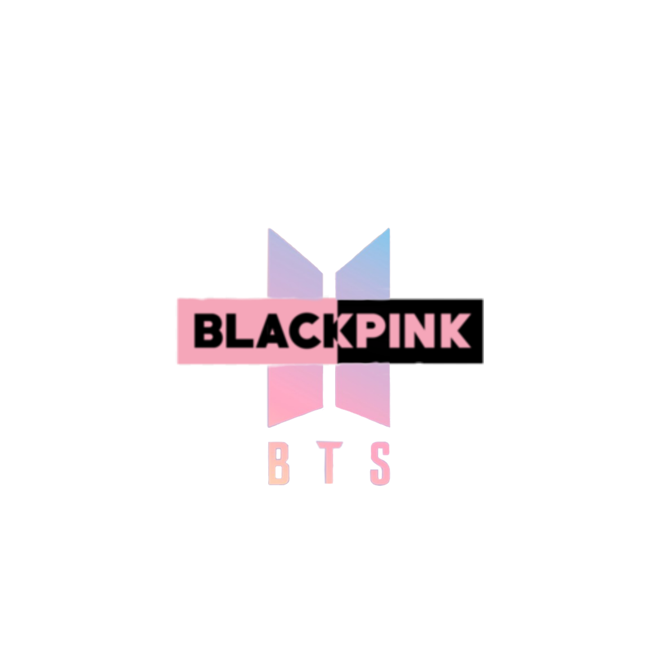 Blackpink Bts Logo Kpop Sticker By Chaewonderland