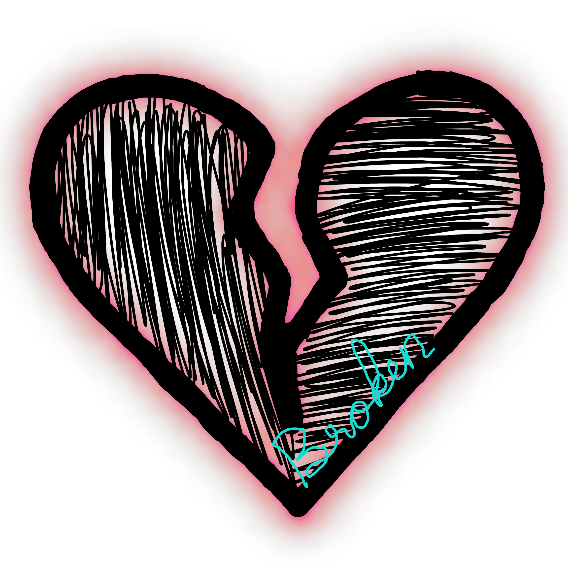 broken-brokenhearted-brokenheart-sticker-by-aralinacamelo