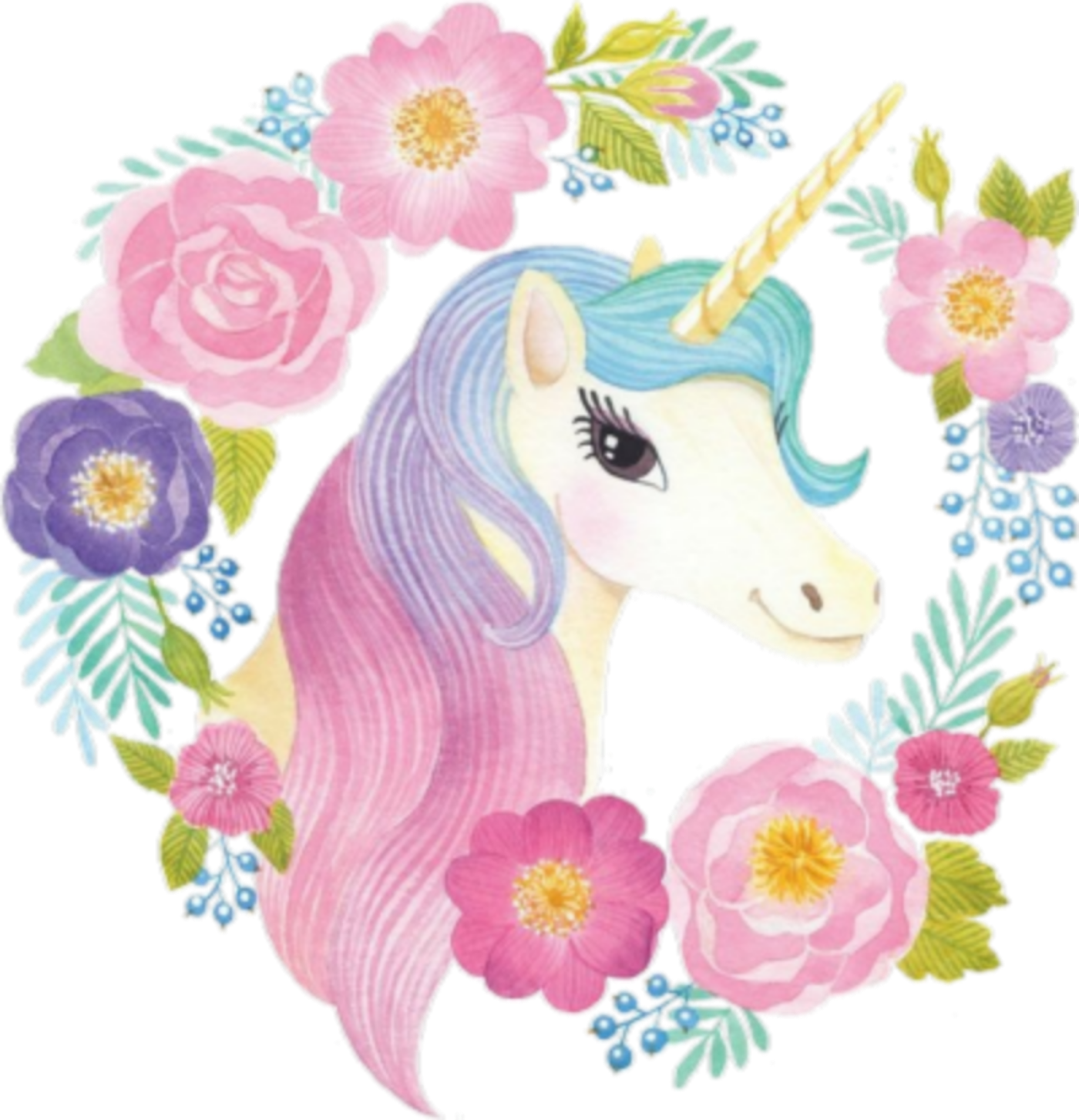 download unicorn horn with flowers png png gif base