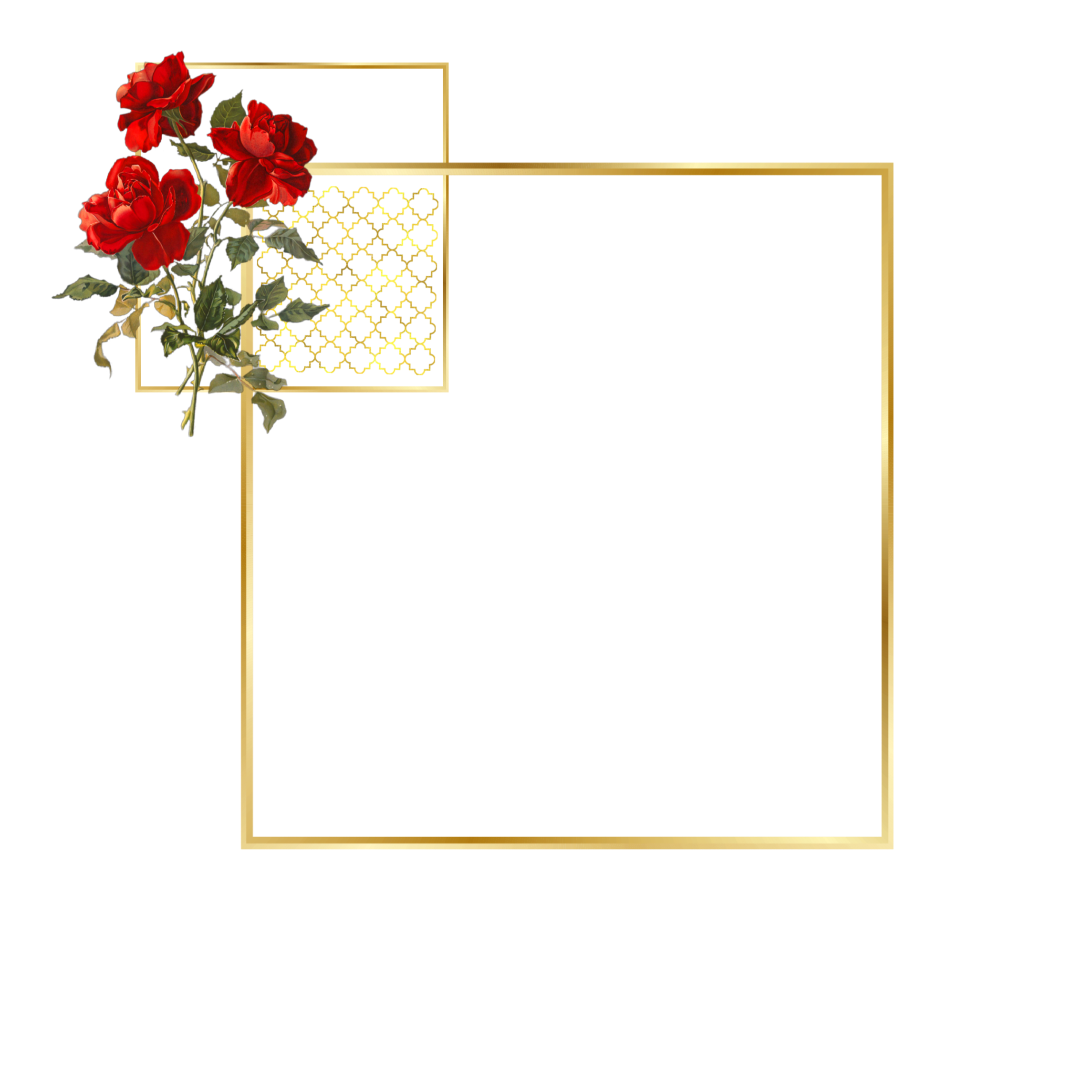 frame red gold golden rose simple اطار اطارات ورد احمر...