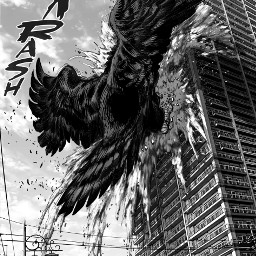 freetoedit giantcrow crow crows bird birds giantbird giant giants kaiju mcity city building buildings disasterleveldemon monster monsters opm onepunchman one_punch_man manga