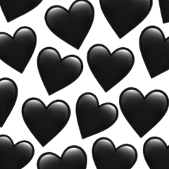 iphone edits heart emoji black freetoedit