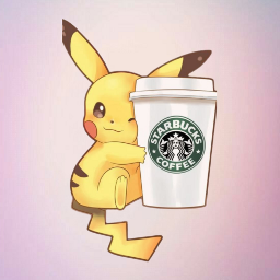 pikachu pokemon pokemongo starbucks coffee