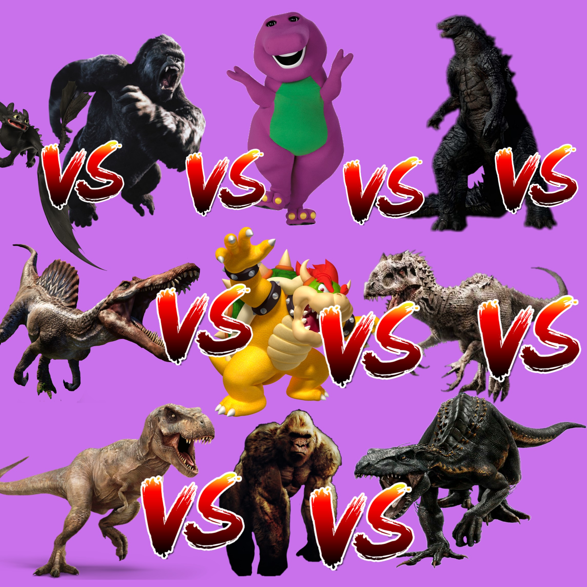 godzilla vs t rex size