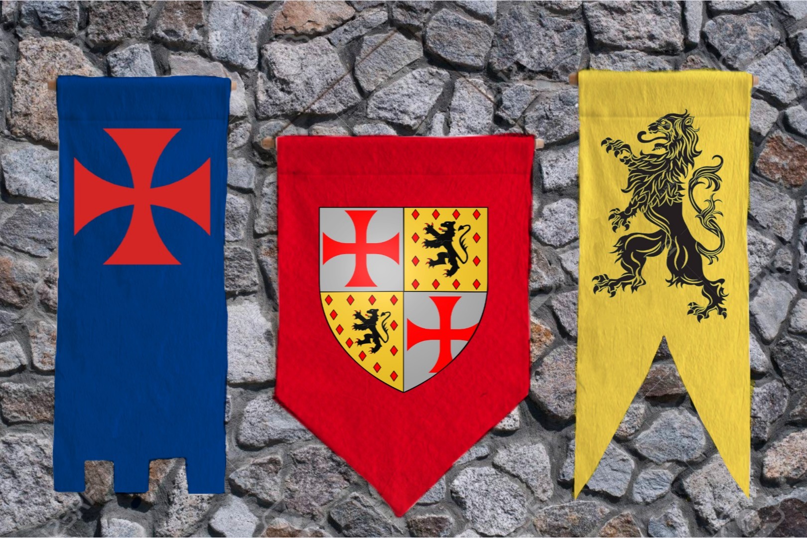 Freetoedit Flag Banner Medieval Knight Wall December