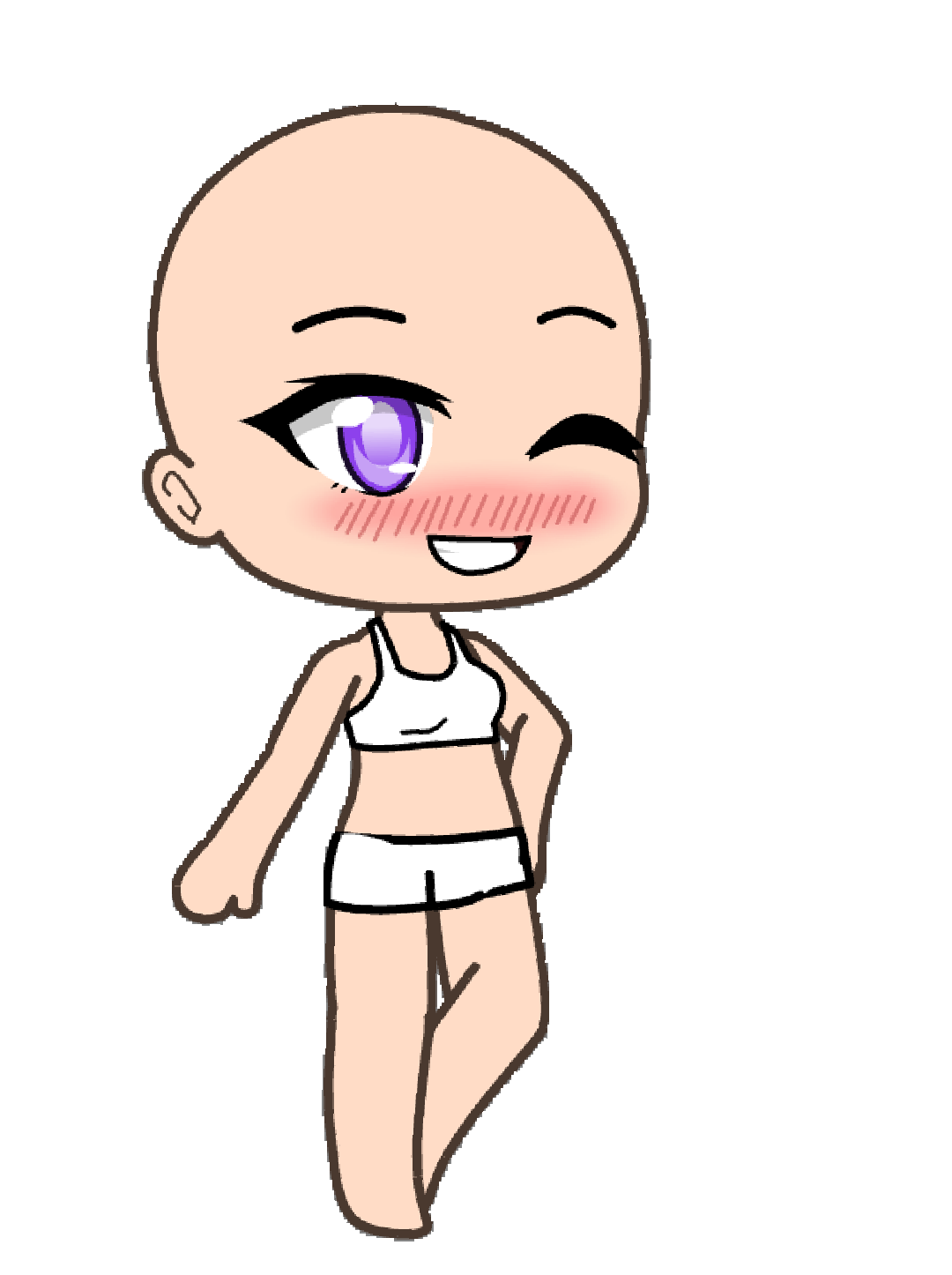 Gacha Life Body Base With Hair : Gacha Base Clothes Picsart Oc Sticker ...