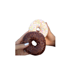brown white donut food foodphotography freetoedit