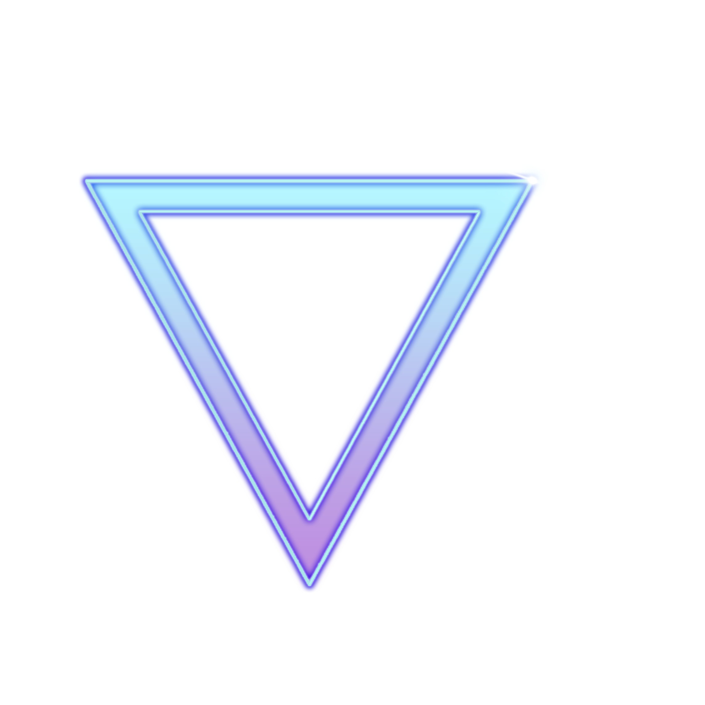 Голубой треугольник на прозрачном фоне
