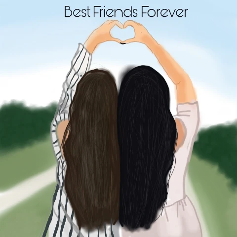 Best friends  Bff drawings, Tumblr drawings, Tumblr girl drawing