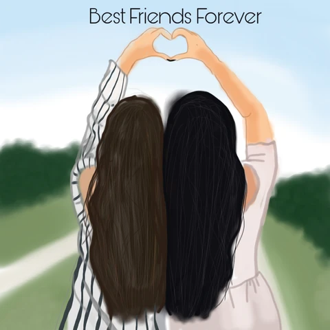 Best friends  Bff drawings, Tumblr drawings, Tumblr girl drawing