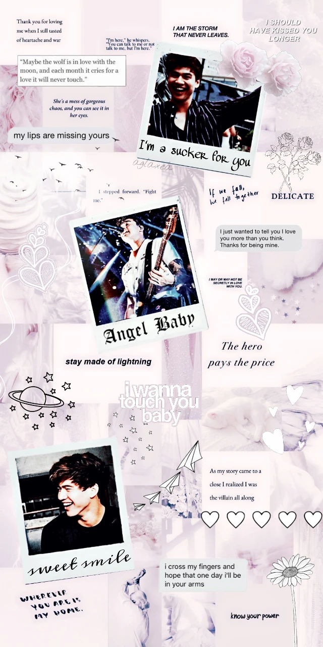 Calumhood 5sos White Pink Image By 𝐄𝐥𝐢𝐬𝐤𝐚