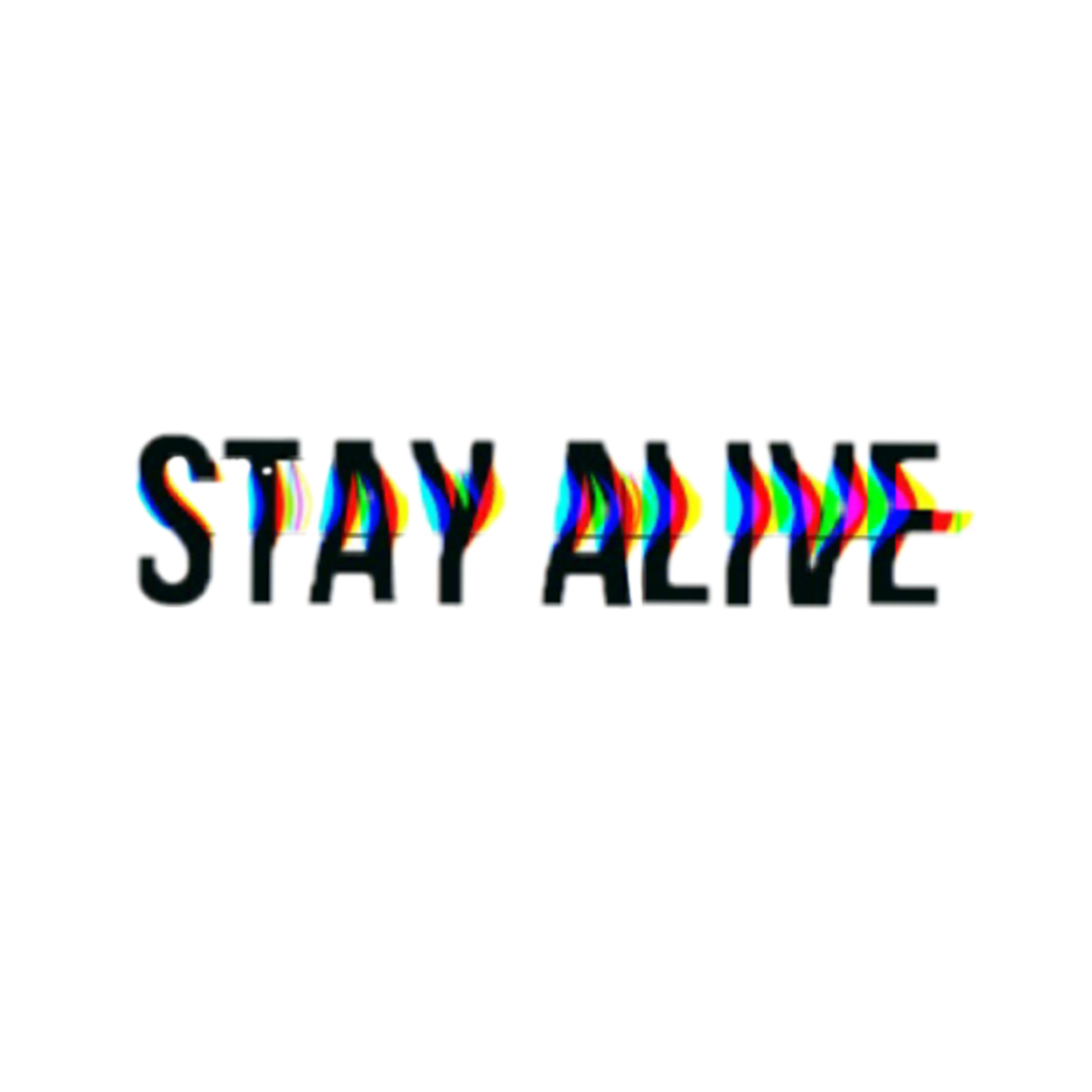 Stay Alive Rainbow Text Tumblr Sticker By marih fc