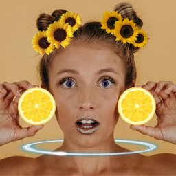 freetoedit lemons sunflower halos irclemon
