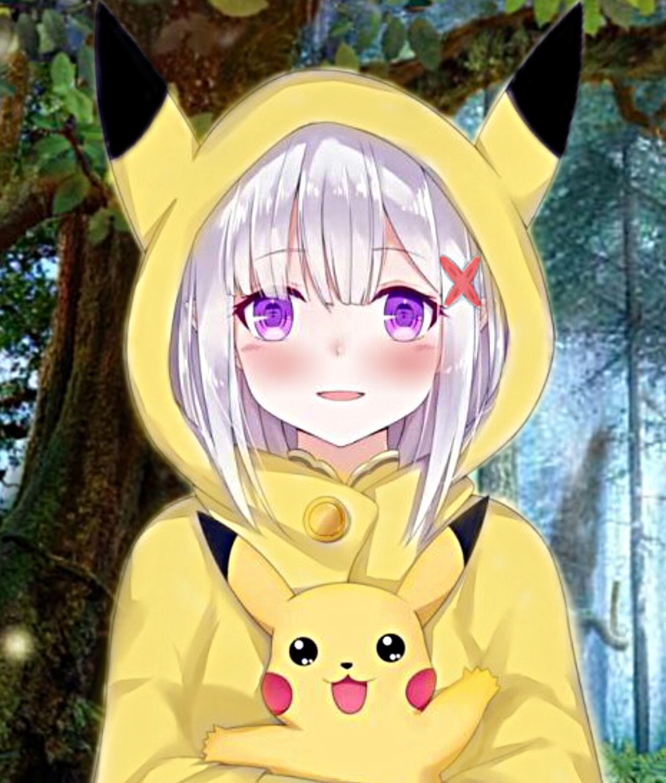 freetoedit anime girl pokemon pikachu image by @anime_girl22.