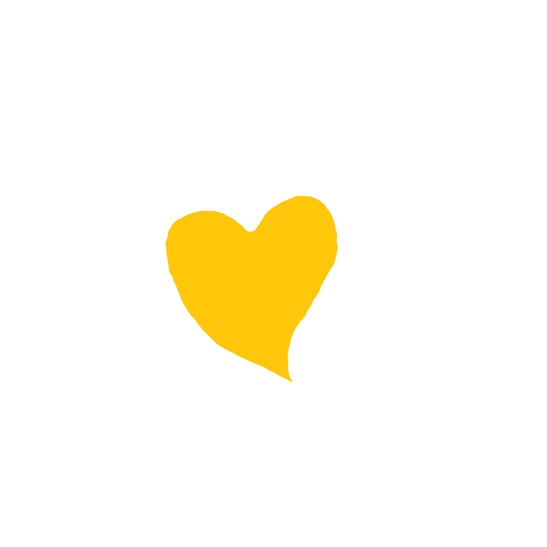 yellow yellowheart heart sticker by @lil_yellowbean