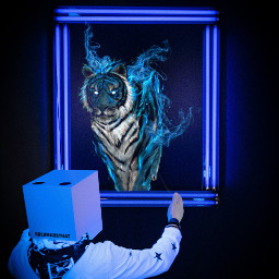 freetoedit lion lionking blue black ircremixbox