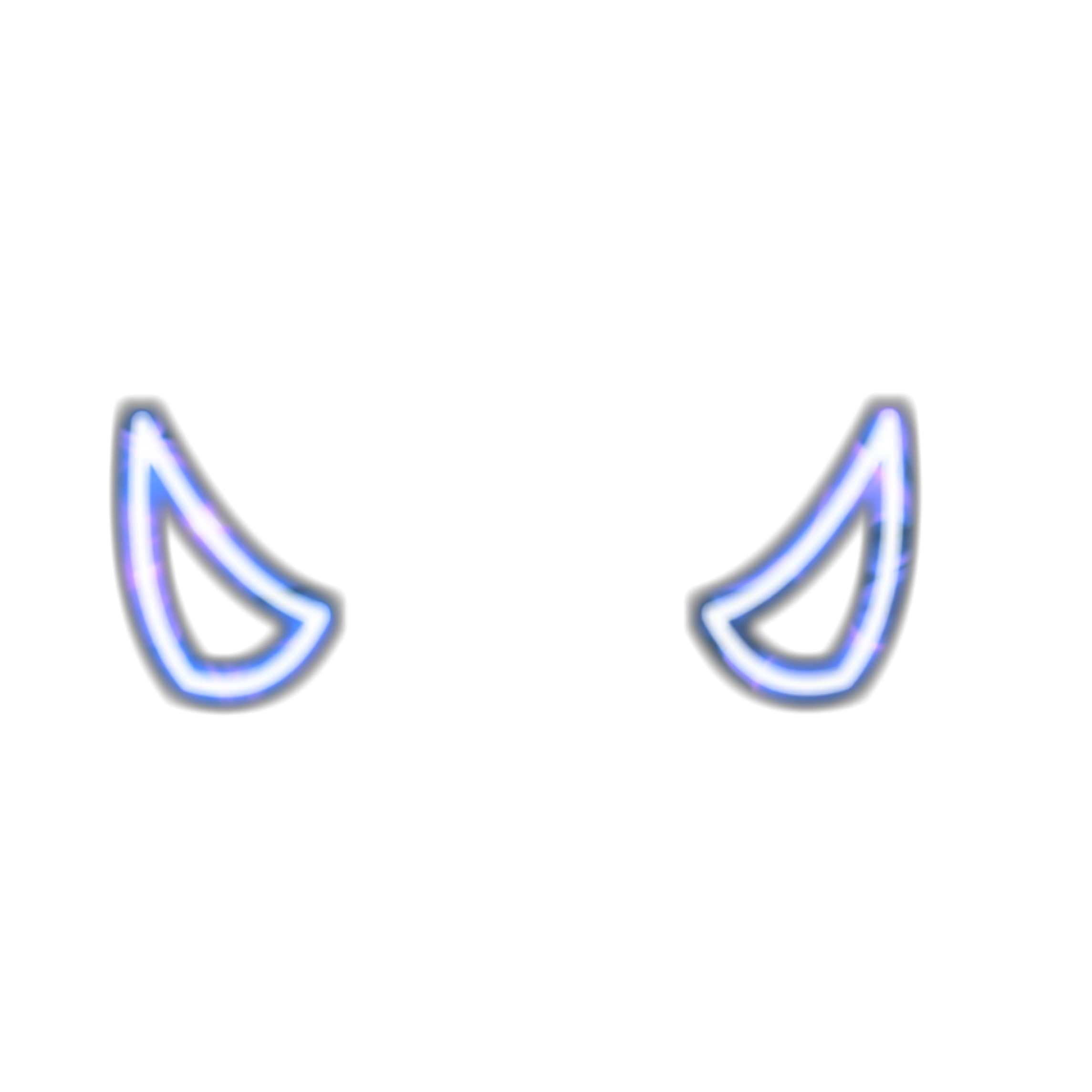 Neon Devil Horns Png