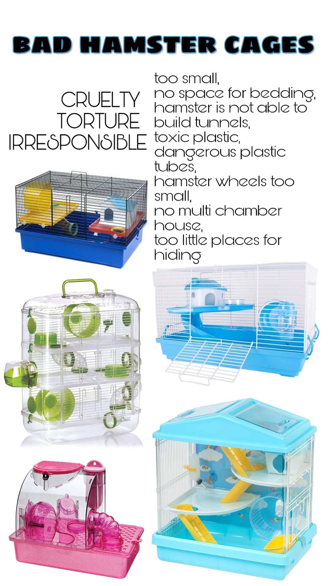 good and bad hamster cages