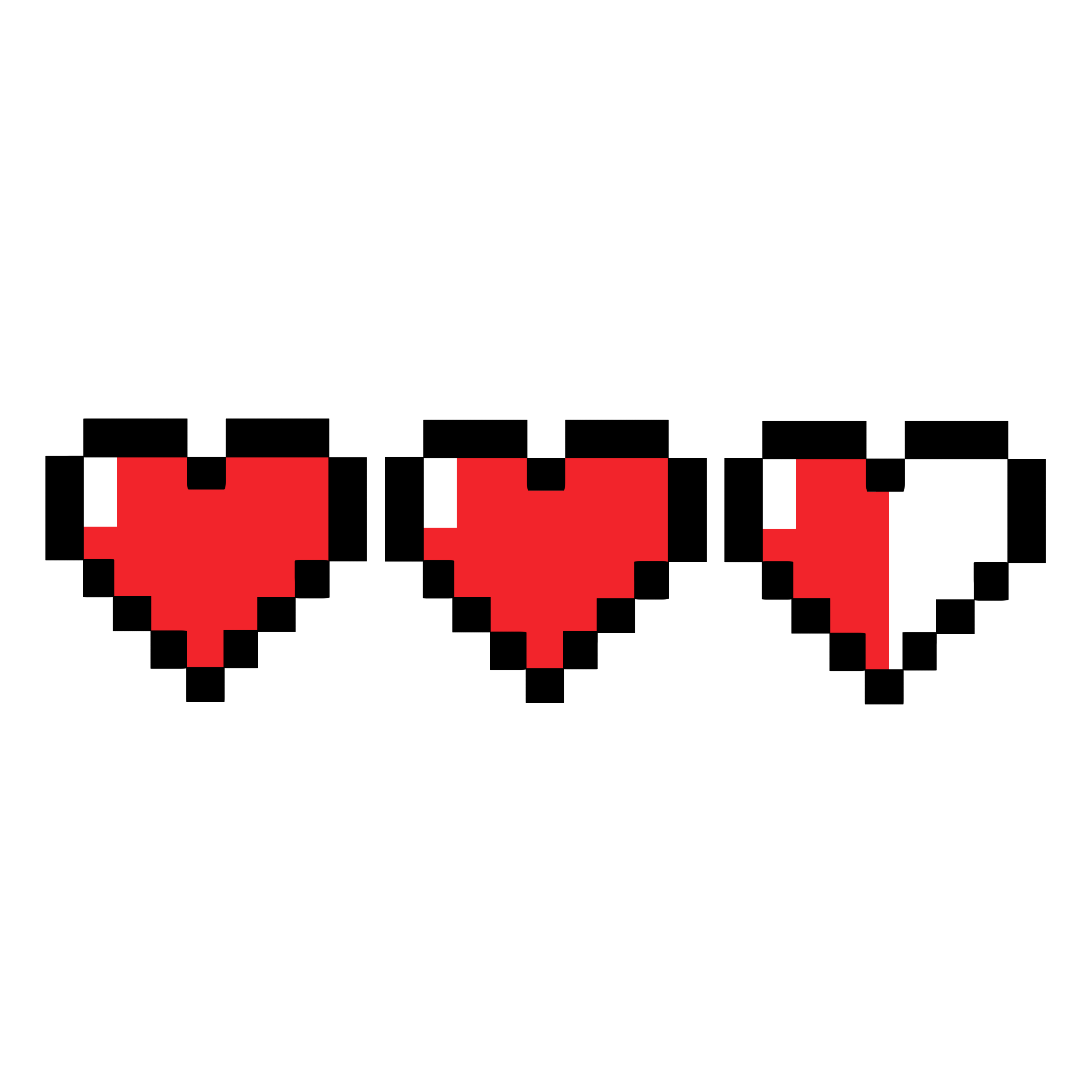 hearts pixel pixelart minecraft hp sticker by @inkstardust.