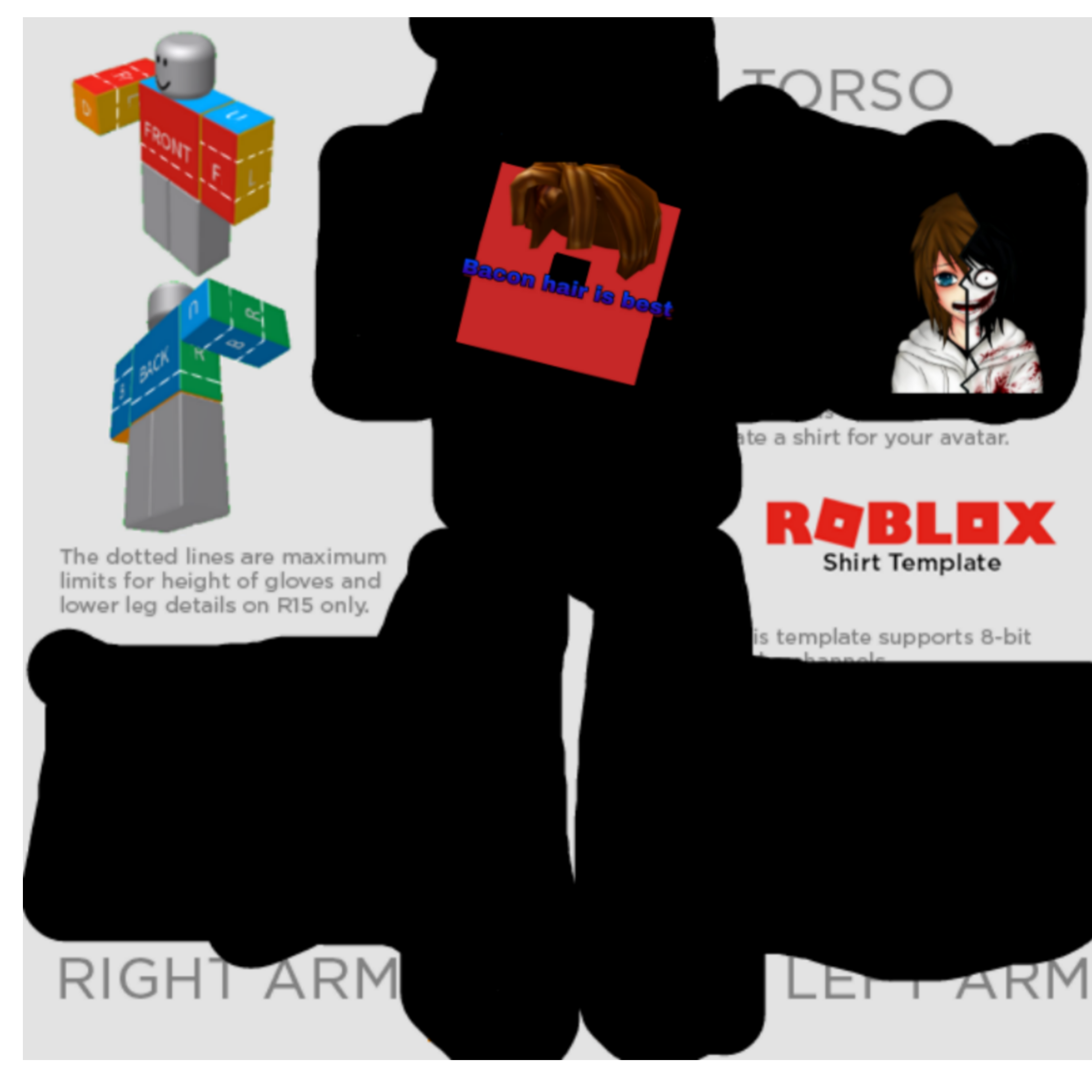 Roblox Bacon Hair Shirt Template T Shirt Designs Robloxwin Buzz - how to make your own t shirt in roblox wpawpartco